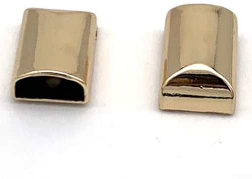 Lot de 10/20 bouchons de fermeture éclair en métal – Clip arrière avec vis pour fermetures éclair, couture de matériel en cuir, kit de réparation de fermeture éclair, bouchon tête et queue pour cuir