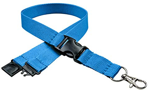 linie zwo ®, Confezione da 10 laccetti portachiavi 20 mm, gancio easy going, Gancio di sicurezza, Strip estraibile