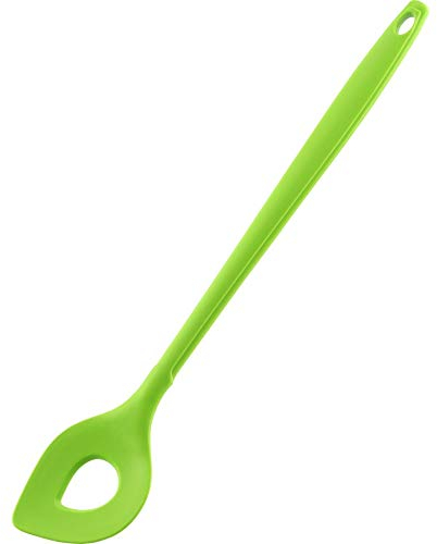 Sililkon Rührlöffel mit Loch (grün)