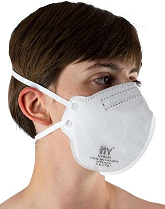 Handanhy HY8220 (x20) NR D Premium Disposable Respirator - Non-Valved FFP2 Face Mask - CE Marked Certified & Tested by BSI, Individually Wrapped (Pack of 20)