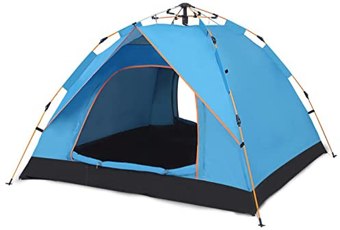 Wurfzelt 2-3 Personen Kuppelzelt Camping Zelte Wasserdichtes Winddicht Automatisches Outdoor-Zelt,Schnellöffnungs Shelter Familien Zelt-Mit Tragetasche,Grüne B,2-3 people
