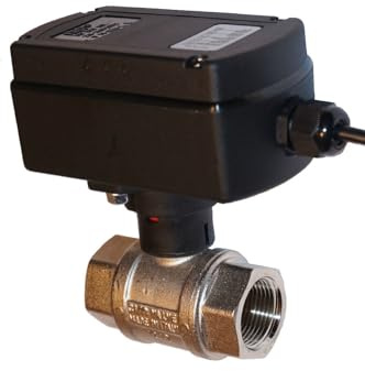 Druckluft Kugelhahn elektrisch elektrischer Schwenkantrieb 230V PN40 (1/2)