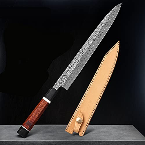 Couteau Sashimi Saysimi Retro Series 270mm Damascus Stehi Sushi Filets de cuisine Outil de cuisine Sharp Saumon Cuisson Couche couteau