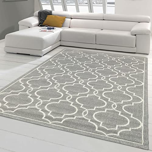 Teppich-Traum Orientalischer Teppich Gästezimmer | In- & Outdoor | grau Größe 160x230 cm