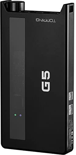Topping G5 Portable NFCA Headphone Amplifier DAC - USB Tyle C/Bluetooth/AUX input, 6.35mm Line out 3.5mm/4.4mm Headphone Out LDAC Hi-Res Audio (Black)