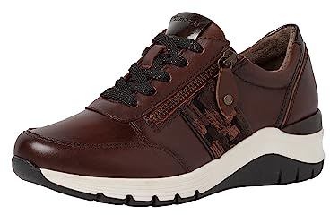 Tamaris Comfort Dam 8-83701-41, bekväm, multibred, bekväm sko, sportig flexibel sula, dragkedja på sidan, Cognackam, 38 EU Weit