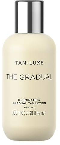 Tan-Luxe The Gradual Illuminating Gradual Tan Lotion, Hydrating Oil-Lotion Hybrid Self Tanner, For Daily Use, Buildable, Natural Glow, Vegan, Cruelty-Free, Streak-Free, 3.38 fl. oz/100 ml Bottle