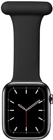 Krankenschwesteruhr-Brosche, weiches Silikon, kompatibel mit Apple Watch, 38 mm, 40 mm, 41 mm, 42 mm, 44 mm, 45 mm, 46 mm, 49 mm, Ersatzband