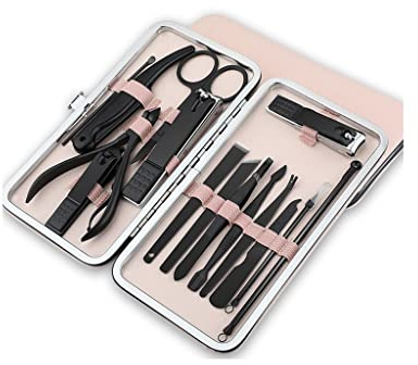 GRFIT Set de Manicura Pedicura Clippers de uñas Conjunto Adulto Acero Inoxidable Clippers Nail Clippers Pedicure Kit Manicure Beauty Kit Portable Travel Beauty Kit Manicura Pedicura Kit (Size : E)