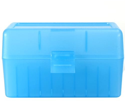 Prothens Munitionsbox Kunststoff Stapelbar Aufbewahrung Munitionskiste,blau(50 Schuss)-12 * 6 * 7.5cm