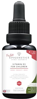 Baby Vitamin D Drops for Newborn, Kids, Toddler, & Children | 200 Servings | 30ml Vitamin D3 Immunity Supplement 0-11 Years | Sugar Free & Unflavoured | UK Made Vegetarian Liquid