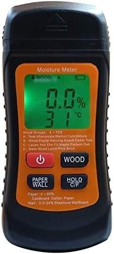 SPUZZO Misuratore Digitale di umidità del Legno Tester di umidità della Carta Igrometro da Parete Rilevatore di umidità del Legno Portatile