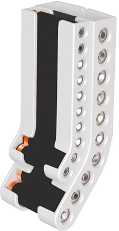 Pomurom Organisateur de Batterie, Rangement Piles, Distributeur de Batterie Mural, Porte-Piles Peut contenir 10 Piles AA et 10 Piles AAA, Conteneur de Stockage de Piles (sans Pile)