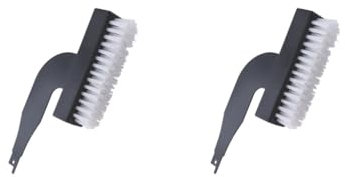 Leisurealeaneag Lot de 2 brosses alternatives pour le nettoyage électrique, brosse métallique, brosse en nylon, 98 x 185 mm