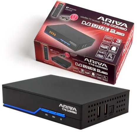 ARIVA 175 Combo mottagare TV-dekoder - DVB-T2/C + DVB-S2, Bluetooth, Full HD, H.265 HEVC