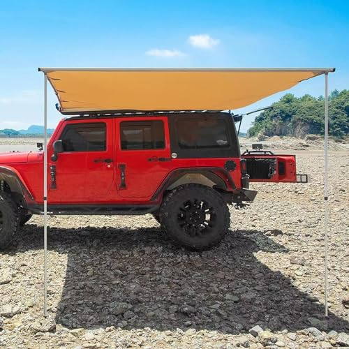 Vorzelt Wohnwagen Sonnensegel Markise,Ausziehbare Auto Markise,Wasserdichte Auto Zelt Overland Camping,420D Oxford-Stoff,Wetterfestes UV50+ ,für Camping Familientreffen Ausflüge ( Size : 200x300cm/6.5
