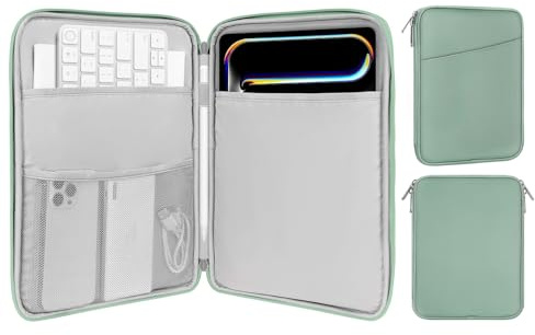MoKo 9-11 Zoll Tablet-Tasche | Tablet-Tragetasche passend für iPad Pro 11 M4/11 iPad Air M2/iPad 10th 10, 9/iPad Air 5/4 10, 9, Cyan