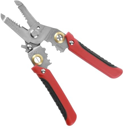 JASKFG Wire Stripper - Plier 3 in 1 Hand Tool, Terminal Crimper, Cable Cutters, Wire Strippers Electrical, Cable Stripper Tool - Wire Strippers for Adjustable Rotary Switch Self Adjusting