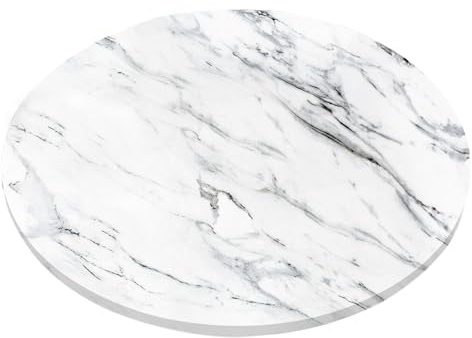 Tadoiooy Round Table Cover 23.6'' Waterproof Marble Table Cover with Anti-Slip Edge Easy to Clean Round Elastic Tablecloth for Indoor and Outdoor Use