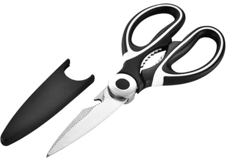 Alipis Ciseaux De Cuisine Acier Inoxydable Multifonctionnels Avec Étui De Protection Coupe-viande Et Ouvre-bouteille