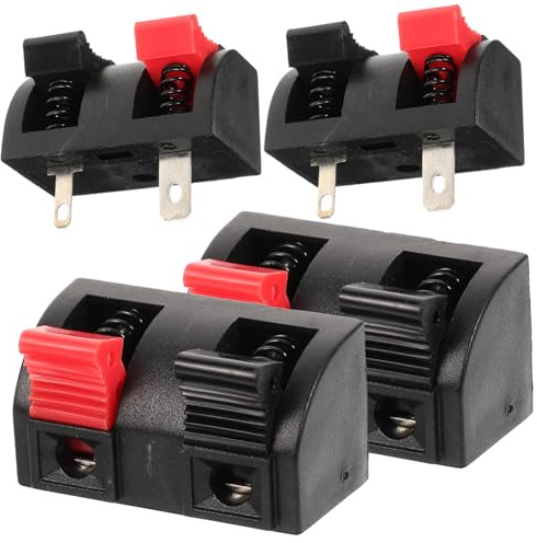 KONTONTY 4stücke Stereo Lautsprecher Anschlussklemmen Kabelverbinder Für Lautsprecher Terminal Clip Lautsprecherteile