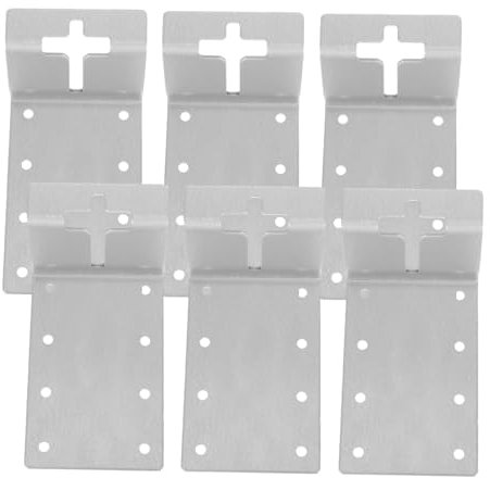 IWOWHERO 6pcs Post Bracket System for Garden Fence Mailbox Support and Trellis Applications Easy Installation -post Mounting