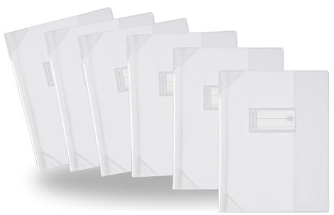 OXFORD Set med 6 anteckningsböcker, 24 x 32 cm, hög kvalitet, transparent