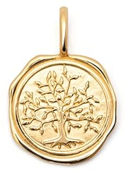 SINGULARU - Charm Arbre de Vie. Laiton Plaqué Or 18 K. Bijoux pour Femme.