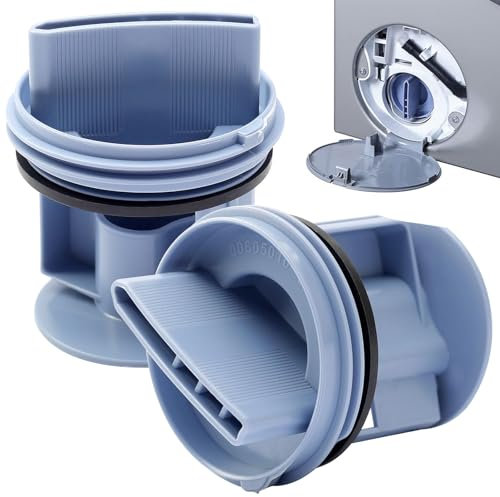 deegbbyi 2 Piezas Tapa de Filtro de Bomba de Drenaje de Lava Ropa, Filtro de Lava Ropa, Tapa Junta Bomba de Drenaje Lavadora, Trattore Pelusa, para la Mayoría de Los Modelos de Lavadoras