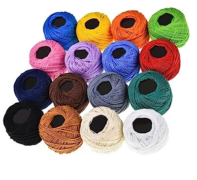 Homoyoyo Surtido De Hilos De Bordar 16 Colores Para Acolchado y Manualidades, Adecuado Para Principiantes y Creadores