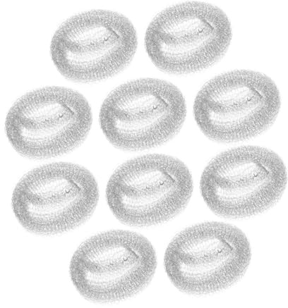 Lurrose 50pcs Stainless Steel Washing Machine Lint Traps for Drain Hose with Easy Cleaning and Reliable Construction, Silver Filter Mesh for Washer Hose Lint Removal, for Home Laundry Use