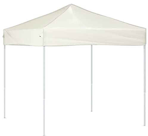 Tonnelle de Jardin Pliable, Tente de Réception Pavillon Barnum de Jardin Crème 2x2 m