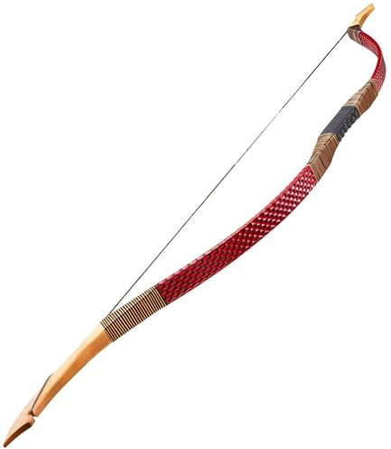 Traditionelles Bogenschießen Handgefertigt 30-50 lbs Recurve Bogen Langbogen (Red40lbs)
