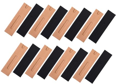 DIKACA 30 Stück Kraft Stiftehüllen aus Papier Stiftetaschen zum Schutz vor Staub Tragbar als Geschenk zu Weihnachten oder Geburtstag Zufälliger Stil