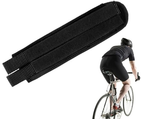 WJnflQN cykling fotremmar | Justerbart nylonbälte, självhäftande cykelfotremmar, för vuxna män kvinnor bergsväg vikbar träning sport utomhusridning lång resa äventyr