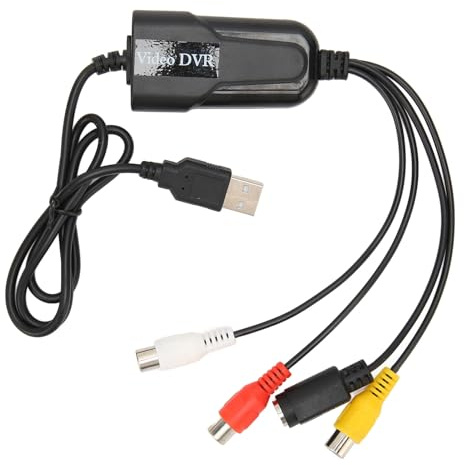 BSTiltion Scheda di acquisizione video, convertitore da analogico a digitale per OS X per VHS DV VCR Hi8 DVD – Plug and Play, ampia compatibilità, a USB, supporto NTSC PAL