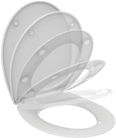 Ideal Standard Original WC-Sitz für handelsübliche Toiletten mit Absenkautomatik – Universal Design aus Duroplast in Weiß