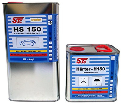 STC 7,5 L Set 2K HS 150 Acryl Klarlack Spezial Set 2:1 Kratzfest inkl. Härter kurz