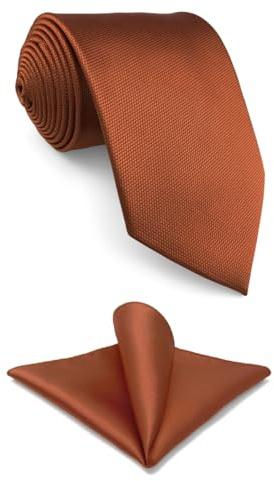 S&W SHLAX&WING Einfarbig Orange Herren Krawatte Geschäftsanzug Dress Extra Lang Dünne