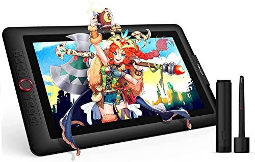 XPPen Artist 15.6 Pro Grafiktablett mit HD-IPS-Display, 39,6 cm (15,6 Zoll), Eingabestift, 8192 Stufen, mit Neigungsfunktion, kompatibel mit Mac und Windows
