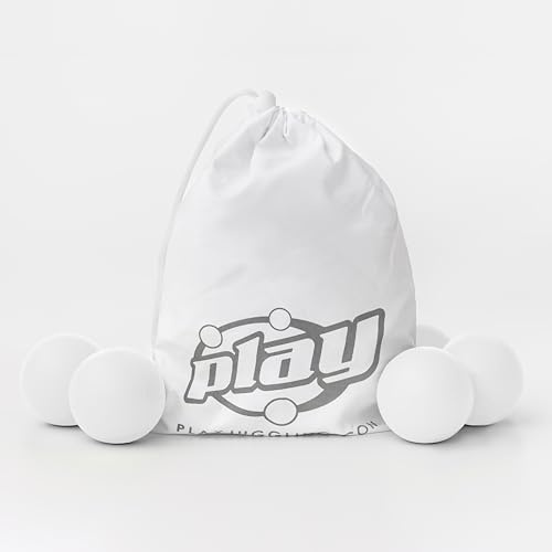 Play Juggling - QUINTETTO Palline da giocoliere per Giocoleria Modello MMX - Bianco, 135 g, 67 mm