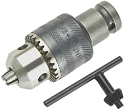 CHANCS 3/8-24UNF 1.5mm-10mm Llave de Portabrocas Adaptador de Cambio Rápido Accesorios de Taladro con Adaptador de Vaso Cuadrado de 1/2 para Taladro Llave de Impacto Aéreo