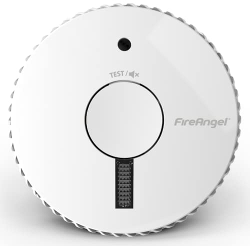 FireAngel Optical Smoke Alarm with Escape Light - FA6611-R 10-Year Smoke Alarms for Home with 3-Year Replaceable Batteries - Early Smoke Detector Fire Alarm - ST-623E Replacement - White