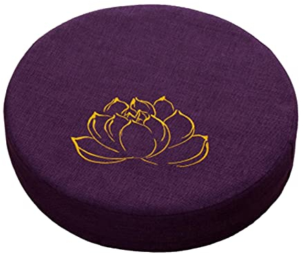 LOVIVER Yoga-Meditationskissen, bequemes Sitzkissen, japanische Tatami-Matte, Bodenkissen für Yoga, Schlafzimmer, Teezeremonie, Frauen, Geschenke, Dunkelviolett 6cm