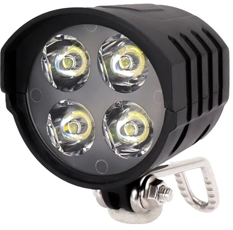 Bike Headlight 12W Super Bright Bike Light 36V 48V 52V 60V for Electric Bikes and Scooters Headlight Electric Bike Headlight for Night Riding Electric Dirt Bike Front Light Road Bike Led Headlight