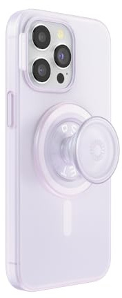 PopSockets iPhone 15 Pro Max Hülle mit rundem Telefongriff kompatibel mit MagSafe, Handyhülle für iPhone 15 Pro Max, kabellos aufladbar - Clear