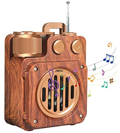 JINGAN Radio rétro | Radio Vintage avec Lecture Audio, Haut-parleurs Vintage avec Son cristallin, Haut-Parleur rétro, Radio FM/AM pour la Maison, Le Bureau, l'extérieur