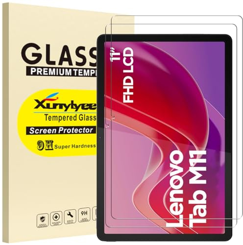 XunyLyee 2-Pack, Screen Protector for Lenovo Tab M11/ Lenovo Idea Tab 11 Inch 2025 Tempered Glass Film Bubble Free