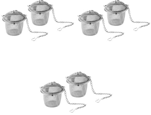 TOPBATHY 6stücke Teesieb Wiederverwendbarer Teefilter Für Tee Mit Deckel Und Langem Kettenhaken s Für Kräutertees Und Gemahlenen Kaffee