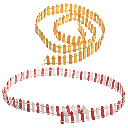 KITANDOVE 2 Piezas Cerca Micropaisaje Casa Muñecas Decoración Miniatura Adorno Jardín